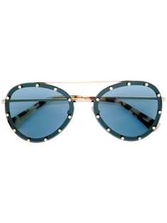Valentino Eyewear солнцезащитные очки-авиаторы с декором