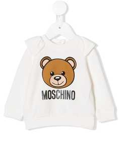Moschino Kids толстовка с принтом медведя
