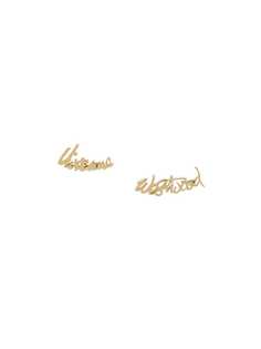 Vivienne Westwood серьги-гвоздики с логотипом
