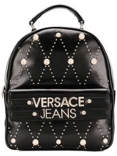 Versace Jeans рюкзак с фирменной бляшкой и отделкой заклепками