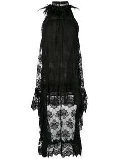 Christian Pellizzari кружевное платье халтер