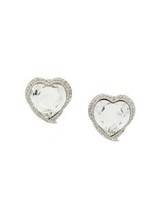 Yves Saint Laurent Vintage серьги в форме сердца украшенные камнями