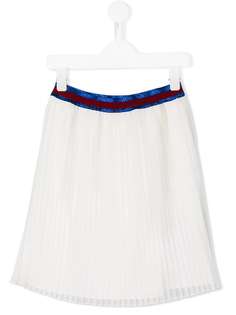 Gucci Kids плиссированная юбка с блестящей отделкой