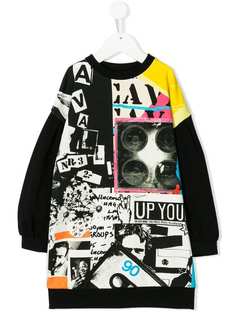Roberto Cavalli Junior Punk print sweatshirt dress