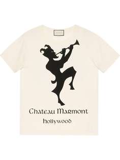 Gucci футболка свободного кроя с принтом Chateau Marmont
