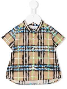 Burberry Kids рубашка в клетку
