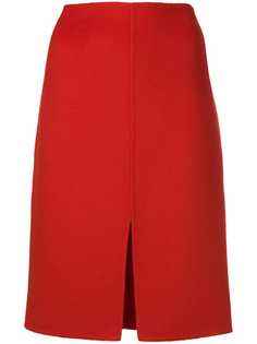 Odeeh slit front midi skirt