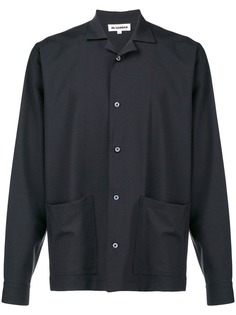 Jil Sander рубашка с воротником "шалька"