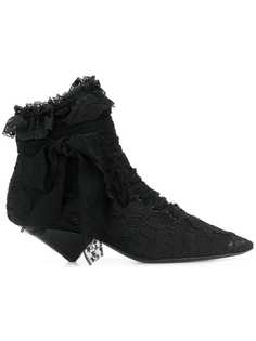 Saint Laurent ботильоны на шнуровке Blaze 45