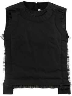 Comme Des Garçons жилет с полупрозрачной отделкой