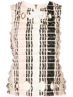 Self-Portrait топ с бахромой и вырезами