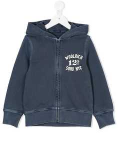 Woolrich Kids худи с фирменным принтом на груди