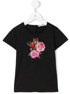 Dolce & Gabbana Kids футболка с цветочным принтом