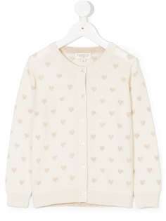 Cashmirino кардиган с сердцами в технике интарсия