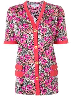 Pierre Cardin Vintage блузка с цветочным принтом с застежкой на пуговицах
