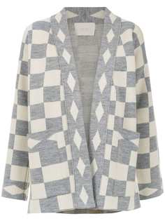 Framed Checkmate knit cardigan