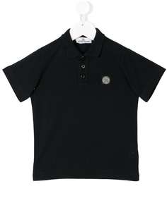 Stone Island Junior рубашка-поло с заплаткой с логотипом