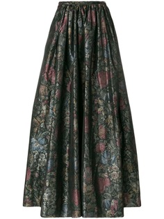 Céline Vintage плиссированная юбка с цветочным принтом
