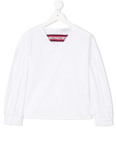 Gaelle Paris Kids струящаяся блузка с V-образной горловиной