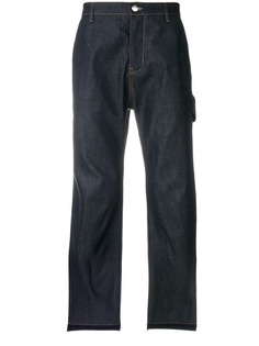 Helmut Lang укороченные джинсы с необработанными краями