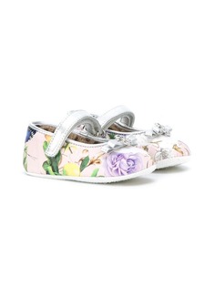 Roberto Cavalli Junior туфли с цветочным принтом