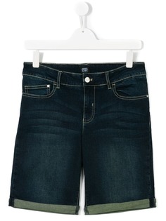 Emporio Armani Kids джинсовые шорты с декоративной строчкой