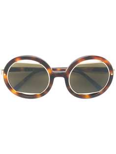 Marni Eyewear солнцезащитные очки в массивной круглой оправе