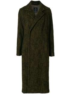 Yohji Yamamoto Vintage удлиненное пальто с потайной застежкой