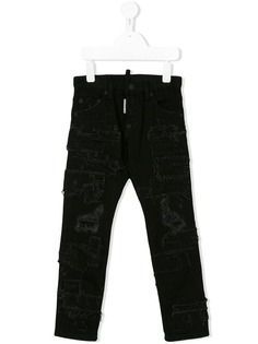 Dsquared2 Kids джинсы с заплатками