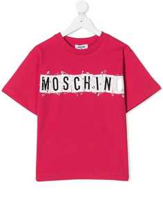 Moschino Kids футболка с принтом