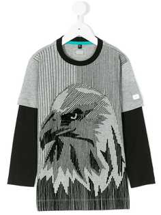 Emporio Armani Kids футболка с принтом орла