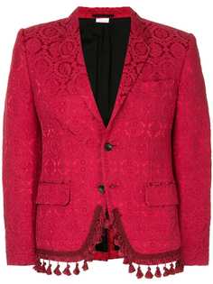 Comme Des Garçons Vintage пиджак с бахромой и вышивкой