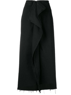 Mm6 Maison Margiela юбка с оборкой спереди