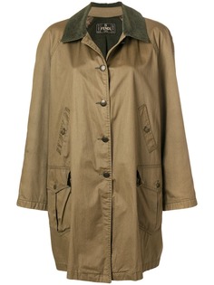 Fendi Vintage пальто парка с вельветовым воротником