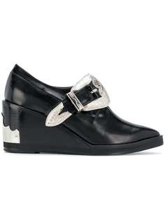 Toga Pulla ornate buckle wedge loafers