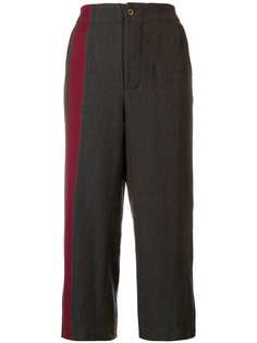 Uma Wang укороченные брюки с полосками сбоку