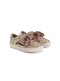 Douuod Kids bow-detail glitter sneakers