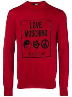 Love Moschino джемпер вязки интарсия