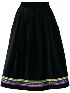 Mira Mikati юбка с завышенной талией и полосатой отделкой