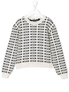 Msgm Kids свитер с логотипом