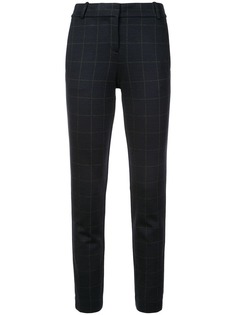 Theory строгие суженные книзу брюки в клетку