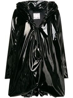 Romeo Gigli X Eggs glossy hooded coat