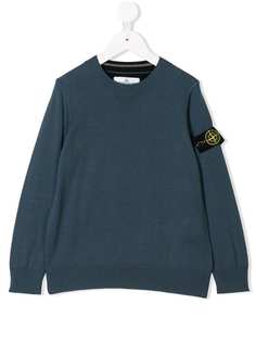 Stone Island Junior приталенный свитер с длинными рукавами