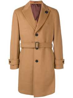 Lardini однобортное пальто с поясом