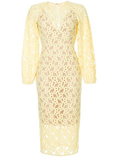 GINGER & SMART Link embroidered mesh dress