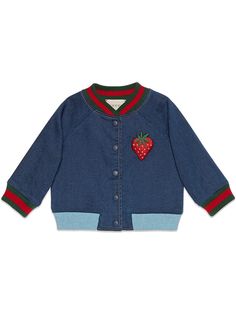 Gucci Kids джинсовая куртка-бомбер