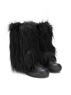 Andorine faux fur and leather boots