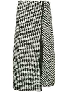 Des Prés расклешенная юбка в ломаную клетку