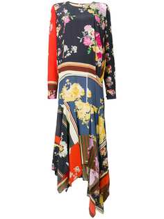 Preen Line платье Kaia с асимметричным подолом и цветочным принтом