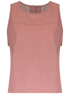 Clé panelled leather blouse